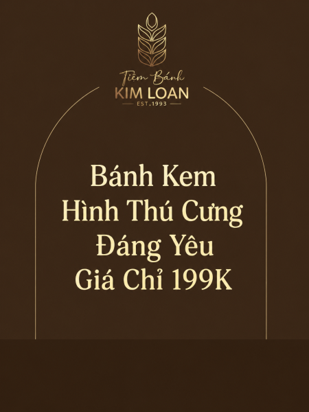 Bánh Kem Hình Thú Cưng Đáng Yêu Giá Chỉ 199K Tại Tiệm Bánh Kim Loan