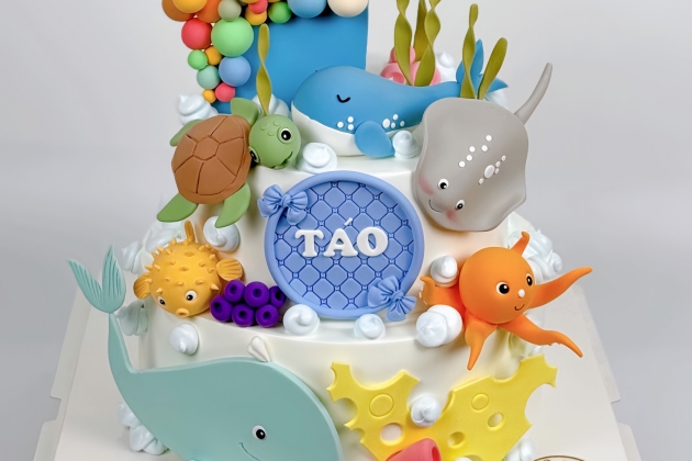 Bánh kem chủ đề đại dương