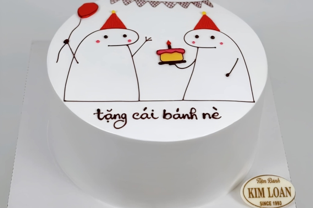 BST Bánh Kem Sinh Nhật Vẽ Hình Tại Tiệm Bánh Kim Loan