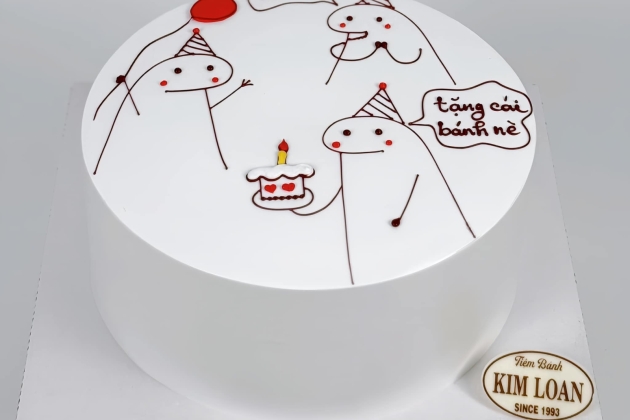 BST Bánh Kem Sinh Nhật Vẽ Hình Tại Tiệm Bánh Kim Loan