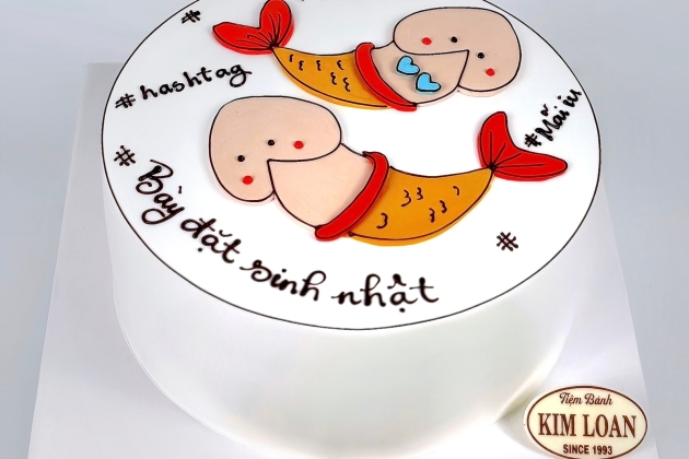 BST Bánh Kem Sinh Nhật Vẽ Hình Tại Tiệm Bánh Kim Loan
