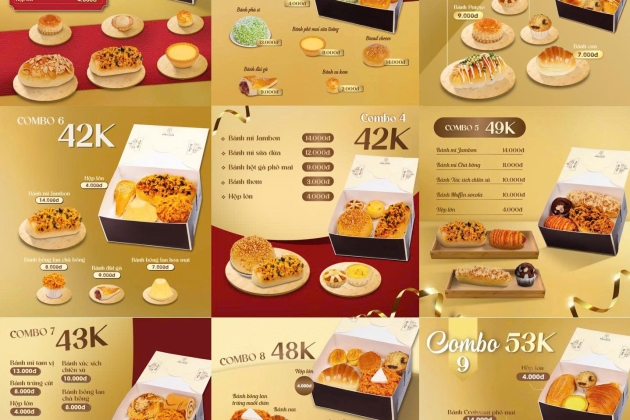 BỘ SƯU TẬP COMBO BÁNH MẶN BÁNH NGỌT HỘP LỚN CHỈ TỪ 40K