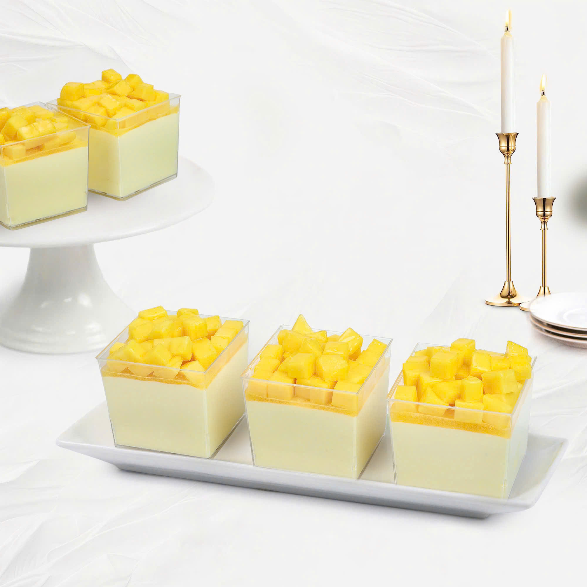 mousse xoài mini cho teabreak tiệm bánh kim loan