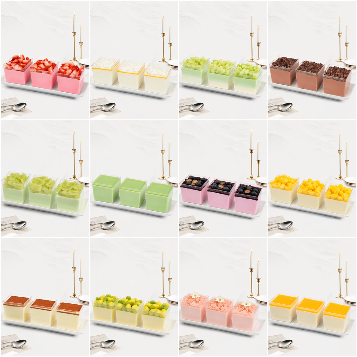 bộ sưu tập mousse mini tiệm bánh kim loan cho tiệc tea break