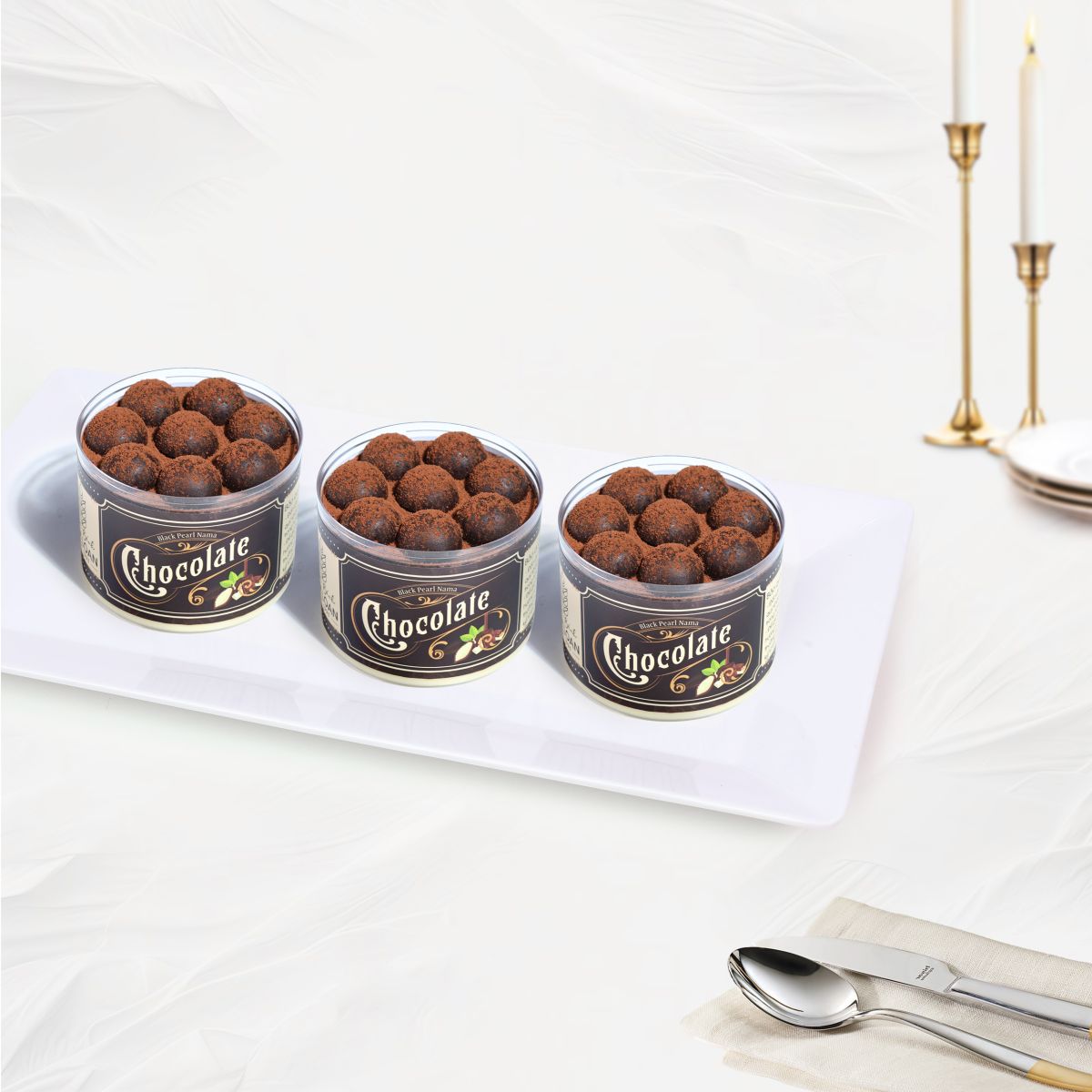 Bộ sưu tập bánh mousse mini hộp tròn với 8 hương vị đa dạng, phù hợp phục vụ Tea Break, hội nghị, workshop và các sự kiện tại TPHCM.