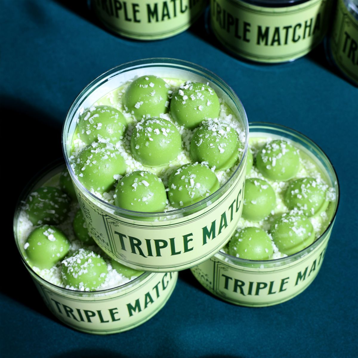 bánh hộp thiếc mini matcha trà xanh