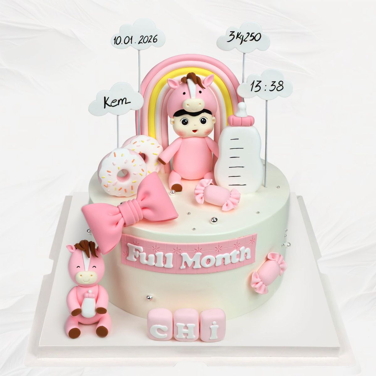 bánh kem thôi nôi lưu giữ khoảnh khắc đầu đời cho bé
