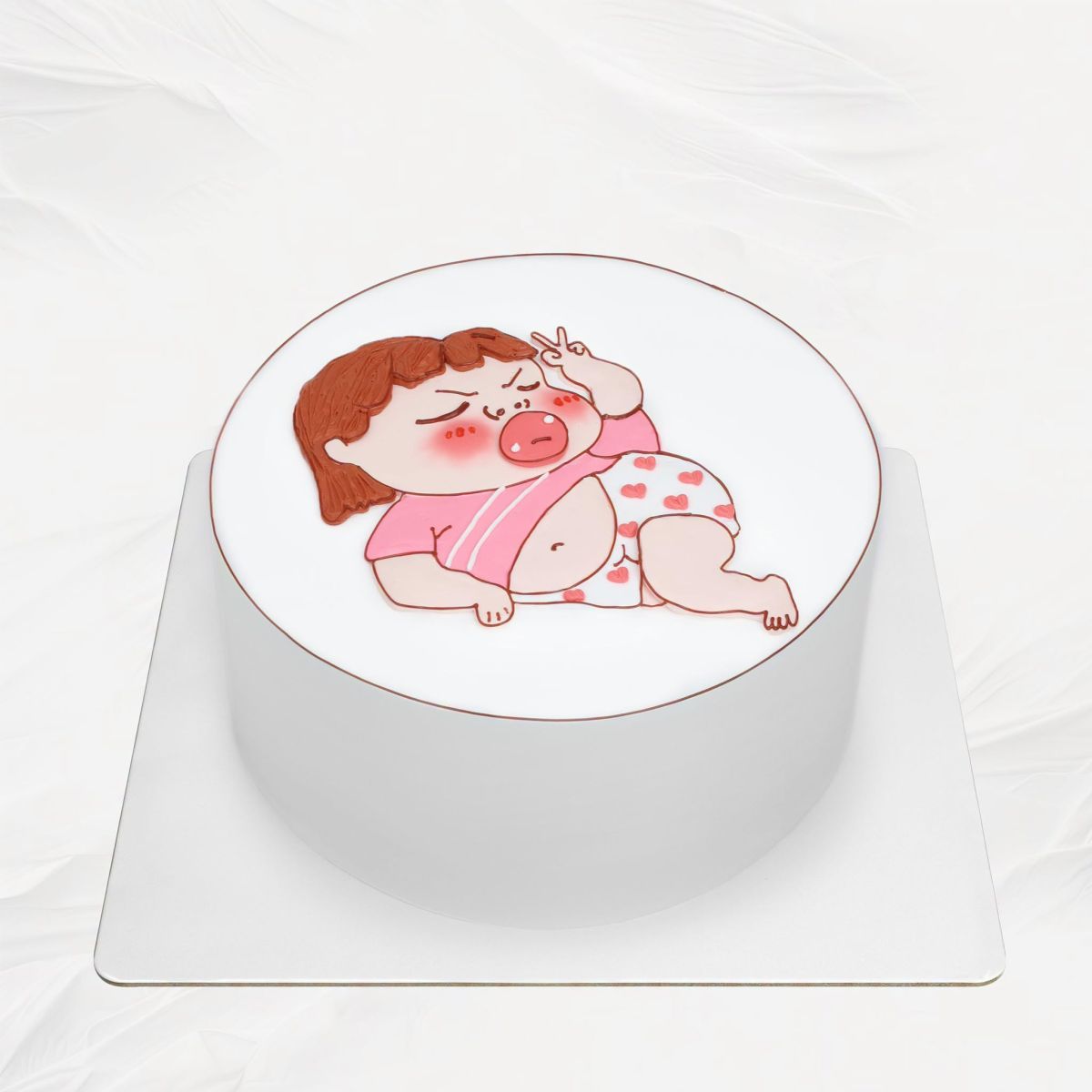 bánh kem vẽ hình độc đáo, hài hước, vui nhộn