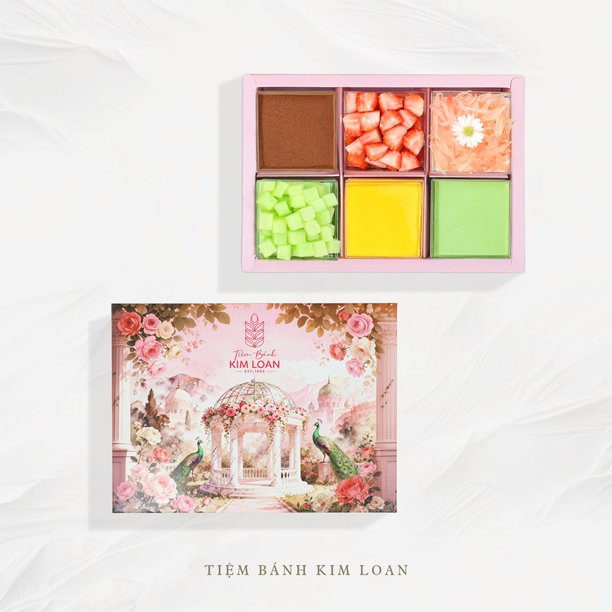 Set hộp quà tặng bánh mousse mix 6 vị tiệm bánh kim loan