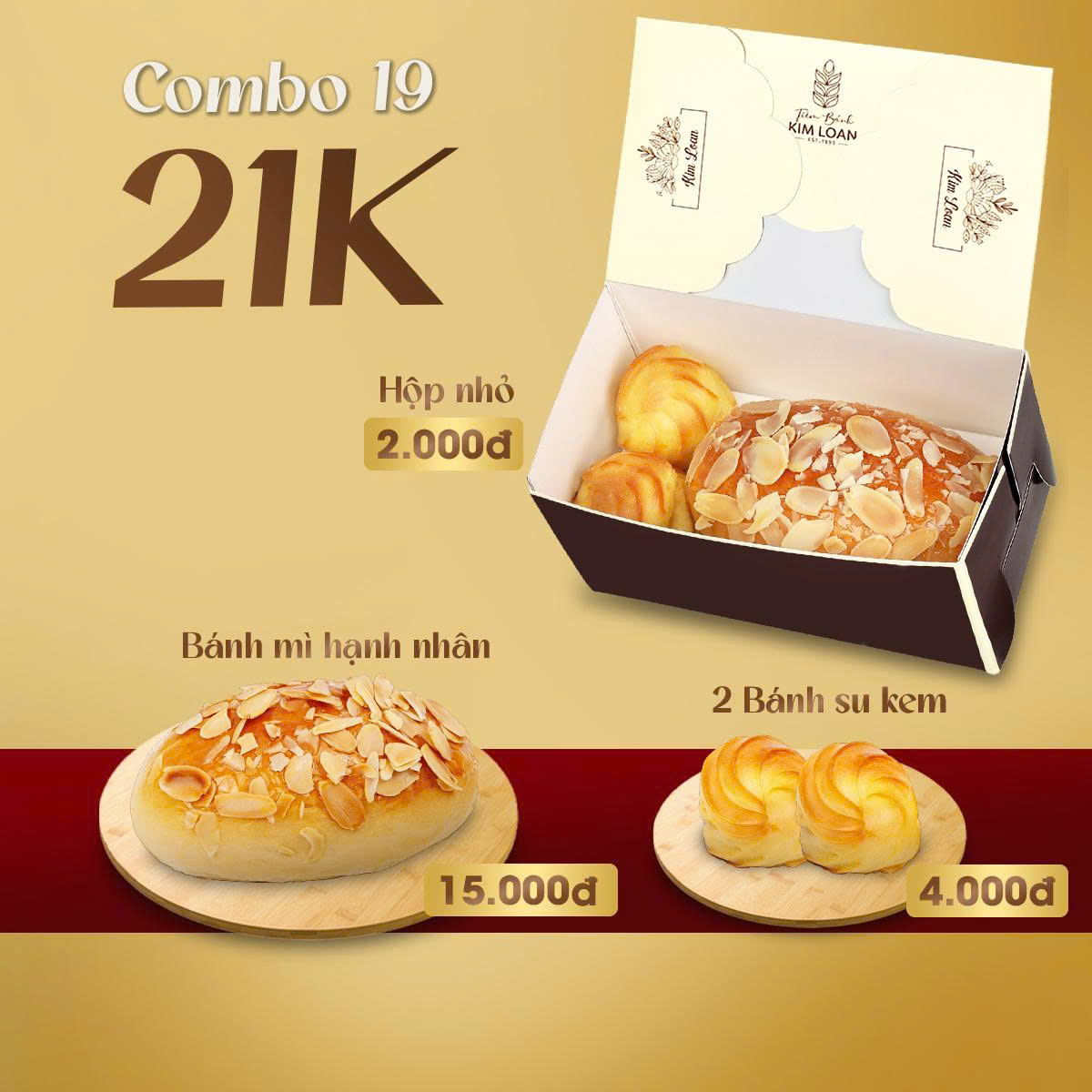 COMBO BÁNH MẶN BÁNH NGỌT TIỆM BÁNH KIM LOAN