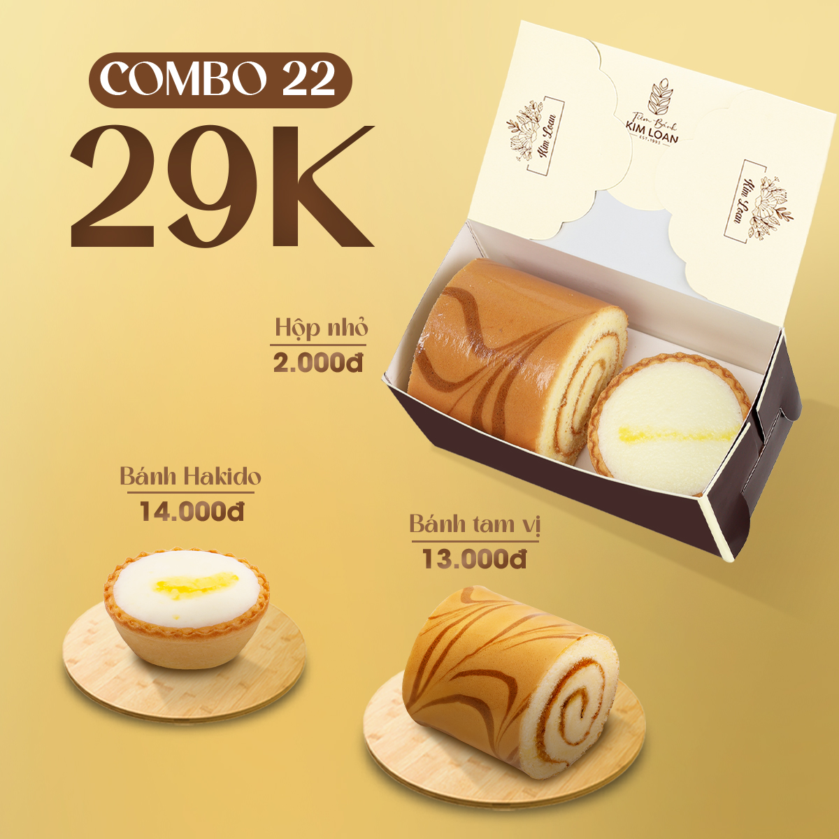 COMBO BÁNH MẶN NGỌT TIỆM BÁNH KIM LOAN
