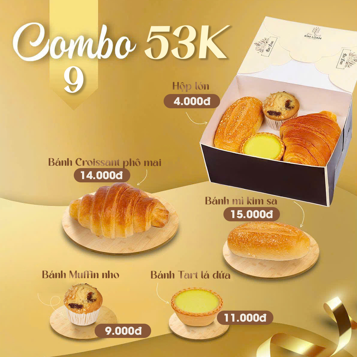 COMBO BÁNH MẶN BÁNH NGỌT TIỆM BÁNH KIM LOAN