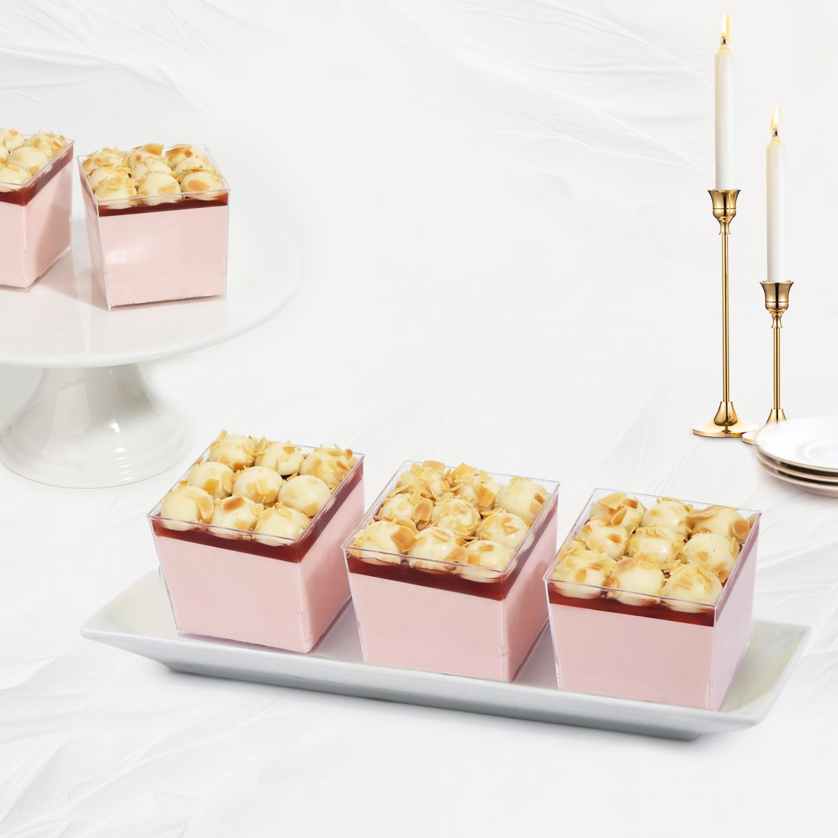 mousse nho chuỗi ngọc mini tea break tiệm bánh kim loan