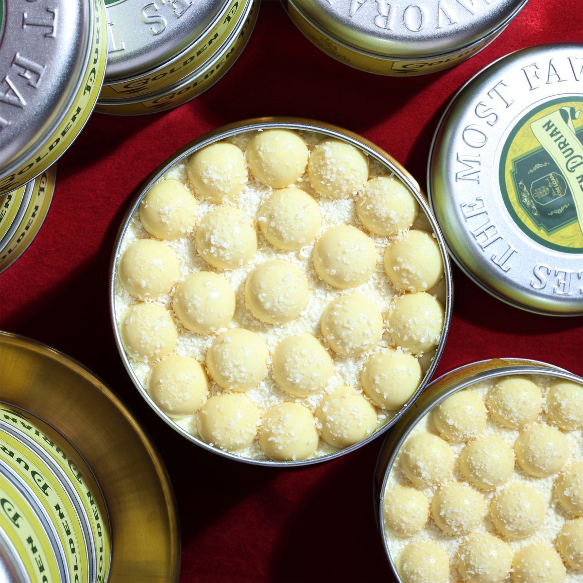 bánh hộp thiếc cao cấp sầu riêng golden durian