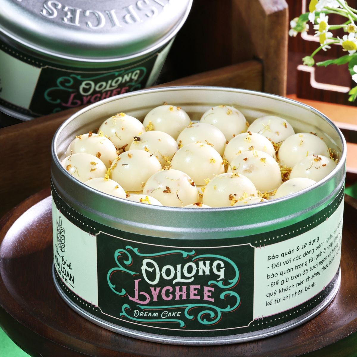 bánh hộp thiếc cao cấp ô long vải