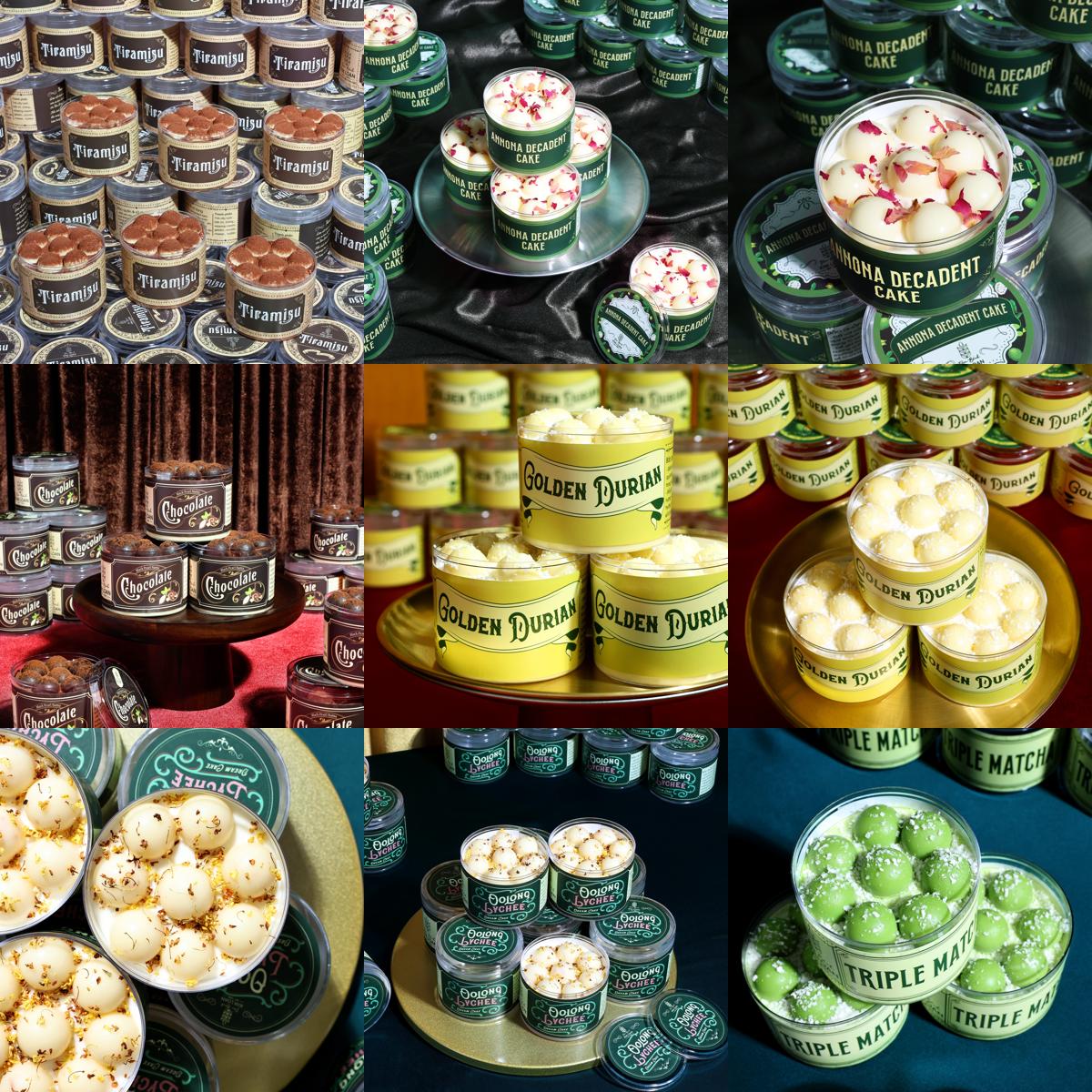 bộ sưu tập bánh hộp thiếc size mini cao cấp tiệm bánh Kim Loan