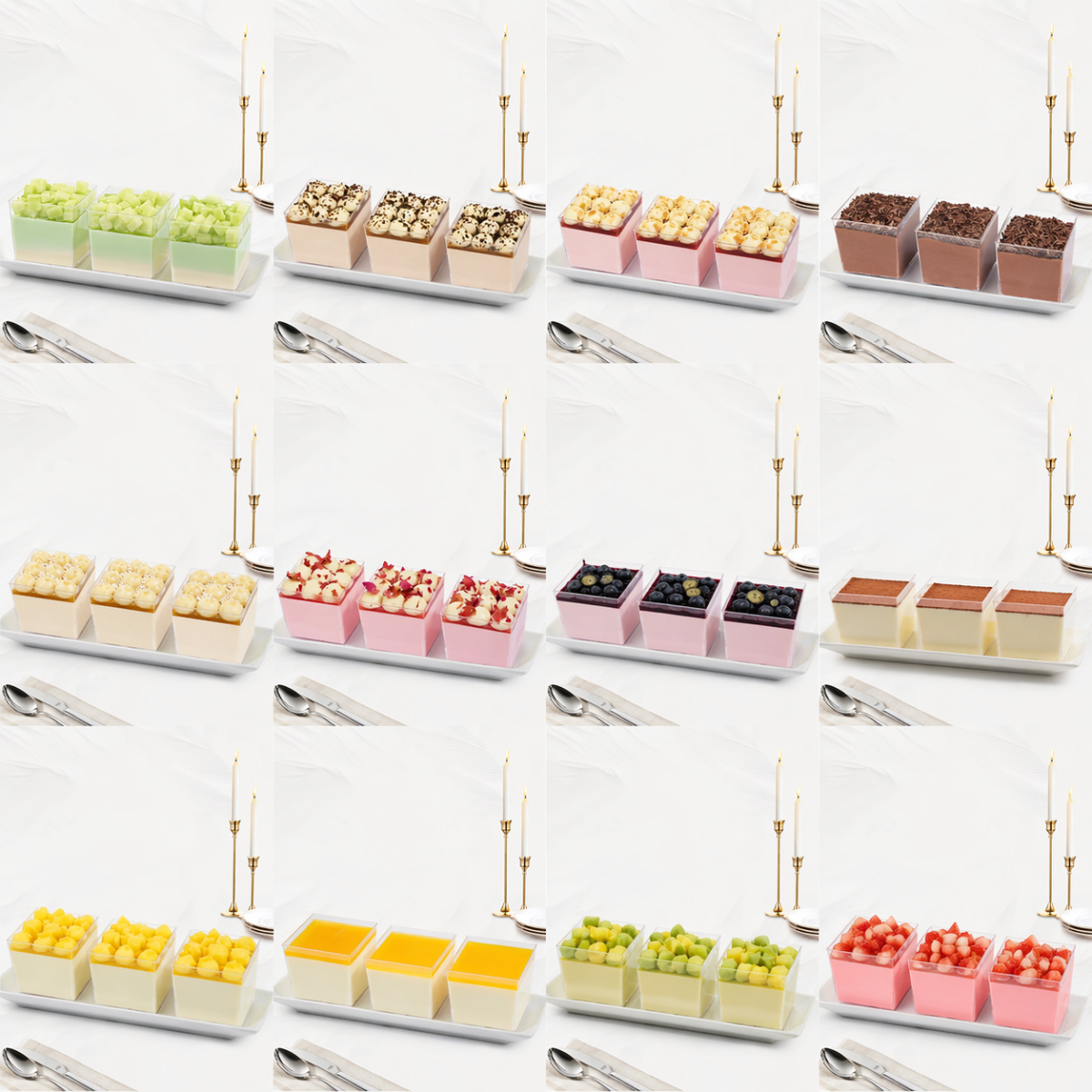 12 vị mousse mini cho tea break tiệm bánh kim loan