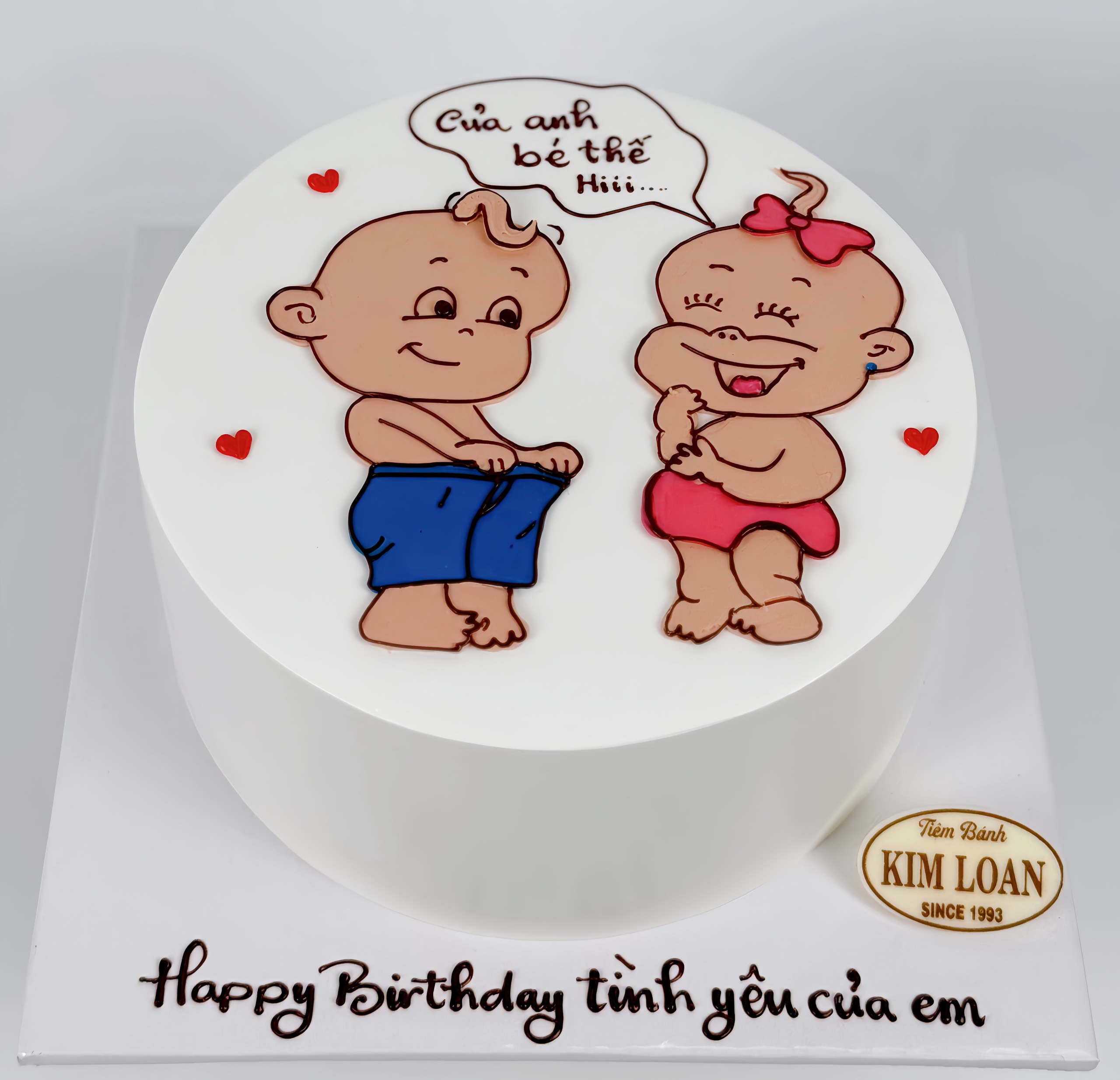 Bánh kem sinh nhật vẽ hình