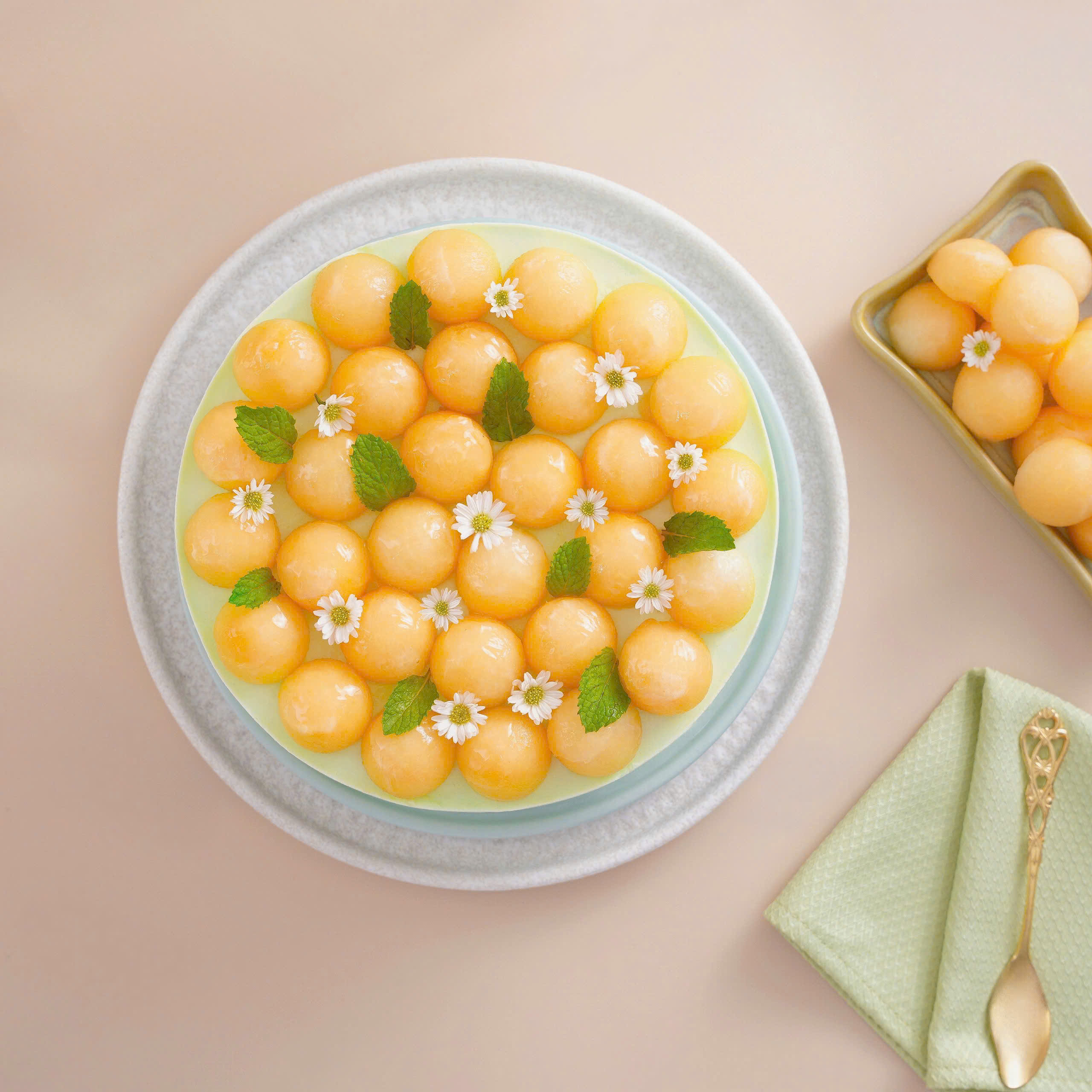 Mousse dưa lưới vàng