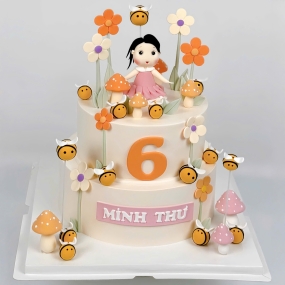 Bánh Kem Sinh Nhật Hai Tầng Cho Bé Gái
