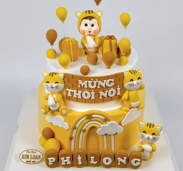 Bánh Kem 2 Tầng Cho Bé Tuổi Mèo